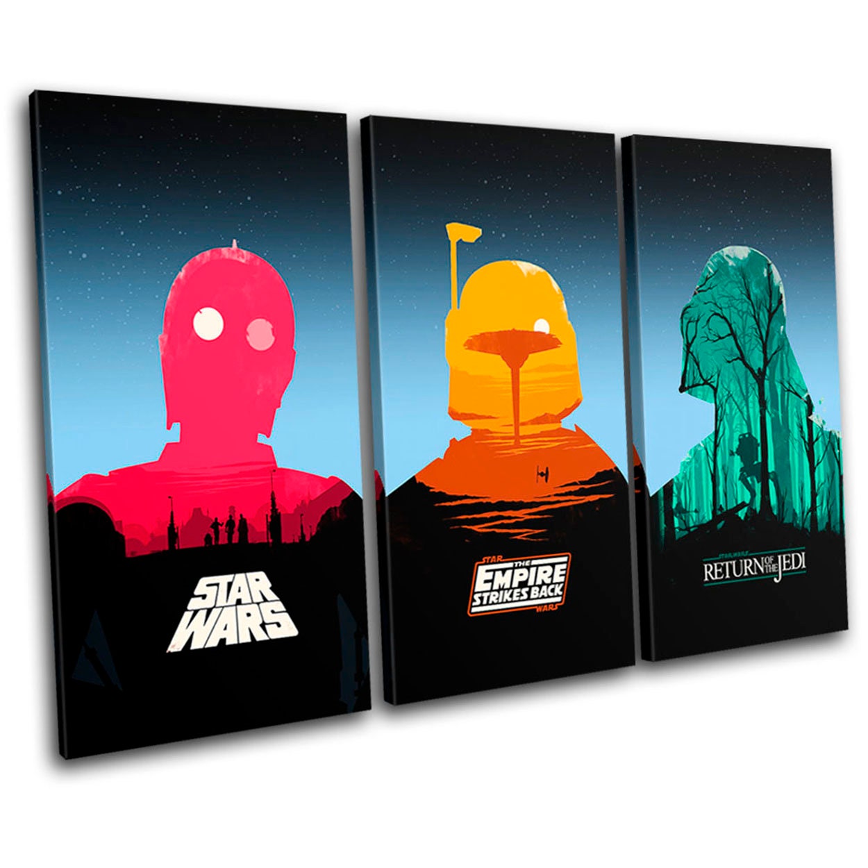 Rose kleur Veroorloven credit Star Wars Original Trilogy Posters Pop Art Movie Greats Canvas - Etsy