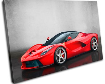 La Ferrari Exotic Hyper Supercar Cars Canvas Art Print Box Framed Picture Wall Hanging