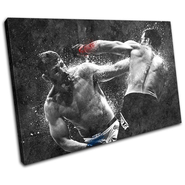 Impression d'art sur toile Michael Bisping UFC, décoration sport grunge
