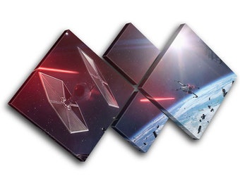 Star Wars Battlefront 2 X-Wing Gaming Canvas Art Print Box Framed Picture Wall Hanging