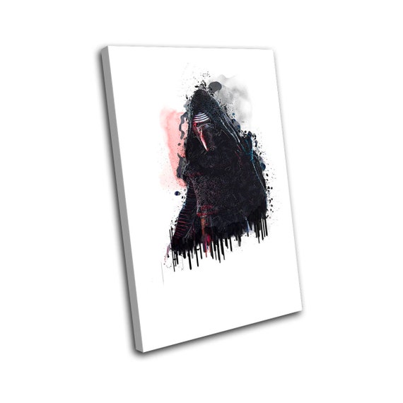 Tableau Toile Star Wars Kylo Ren - Impression Giclée Encadrée - Plusieurs Tailles
