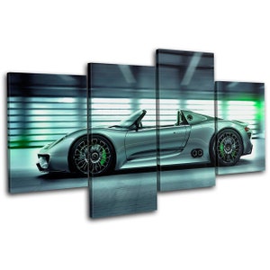 Porsche 918 Spyder Supercar Hybrid Cars Canvas Art Print Box Framed Picture Wall Hanging