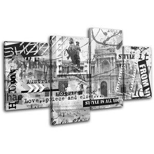 Vienna Austria Urban Graffiti City MULTI  Canvas Art Print Box Framed Picture Wall Hanging