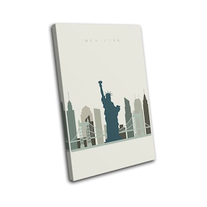 New York NYC USA Landmark Skyline City SINGLE  Canvas Art Print Box Framed Picture Wall Hanging