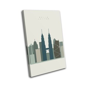 Kuala Lumpur KL Landmark Skyline City SINGLE  Canvas Art Print Box Framed Picture Wall Hanging