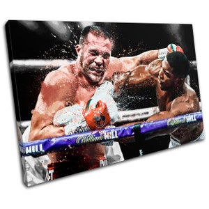 AJ Antony Joshua Pulev Sports SINGLE  Canvas Art Print Box Framed Picture Wall Hanging