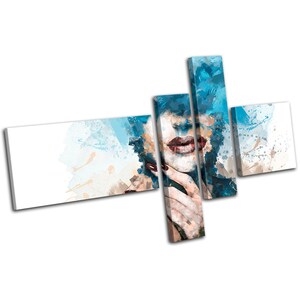 Abstract Beauty Salon Makeup Fashion MULTI  Canvas Art Print Box Framed Picture Wall Hanging
