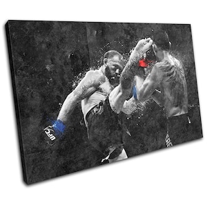 UFC Grunge MMA Cerrone Ferguson Sports SINGLE  Canvas Art Print Box Framed Picture Wall Hanging