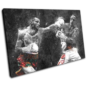 Boxing Grunge Taylor Prograis Sports SINGLE  Canvas Art Print Box Framed Picture Wall Hanging