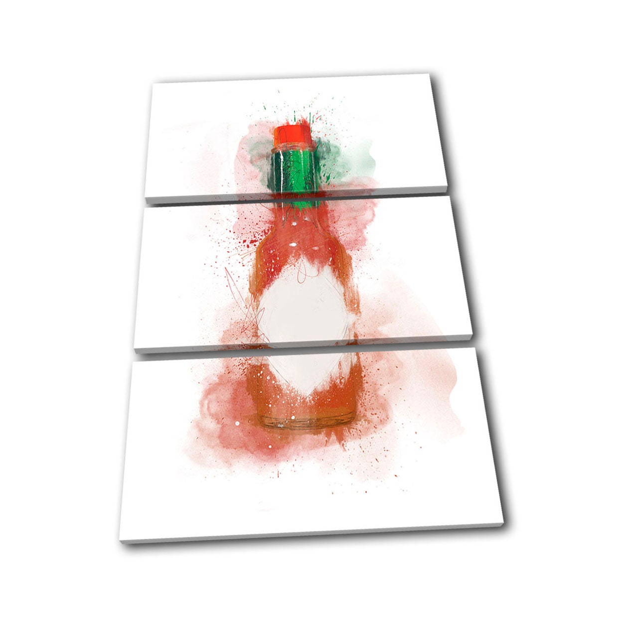 Tableau Toile Murale Tabasco - Art Abstrait Food, Impression Photo Design Cuisine