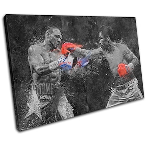 Boxing Pacquiao Thurman Sports SINGLE  Canvas Art Print Box Framed Picture Wall Hanging