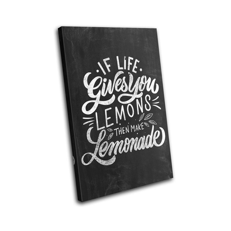 Motivational Lemonade Urban Typography SINGLE Canvas Art Print Etsy