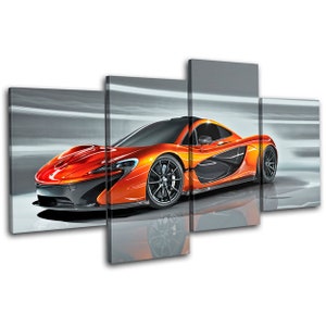 Mclaren P1 Exotic Hyper Supercar Cars Canvas Art Print Box Framed Picture Wall Hanging