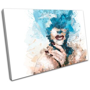 Abstract Beauty Salon Makeup Fashion SINGLE  Canvas Art Print Box Framed Picture Wall Hanging