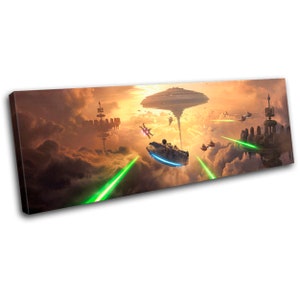 Bespin Millenium Falcon Canvas Art Print - Star Wars Wall Decor