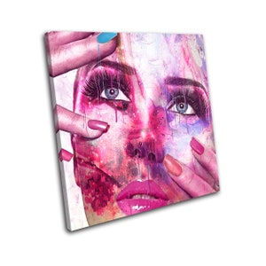 Beautiful Make Up MUA Salon Fashion SINGLE  Canvas Art Print Box Framed Picture Wall Hanging