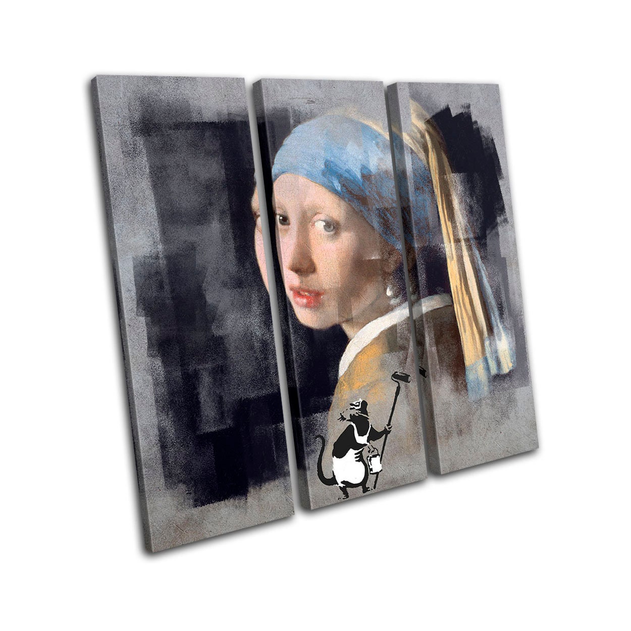 Girl Pearl Earring Banksy Painter Urban TREBLE Canvas Art Etsy