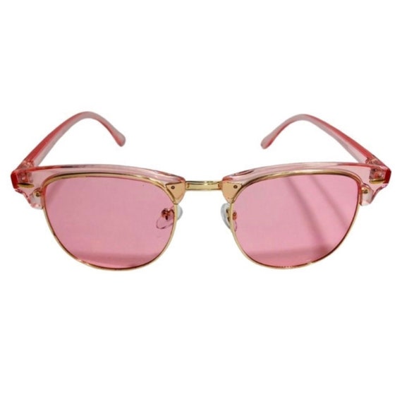 Colored Frame lens Browline Sunglasses Etsy Canada