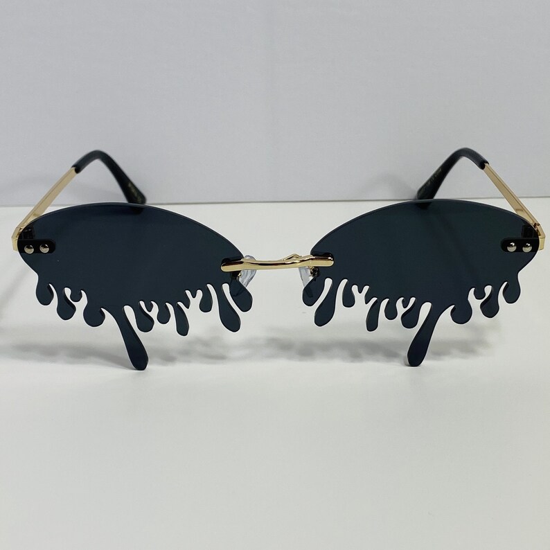 Color Tinted Drip Sunglasses | Etsy