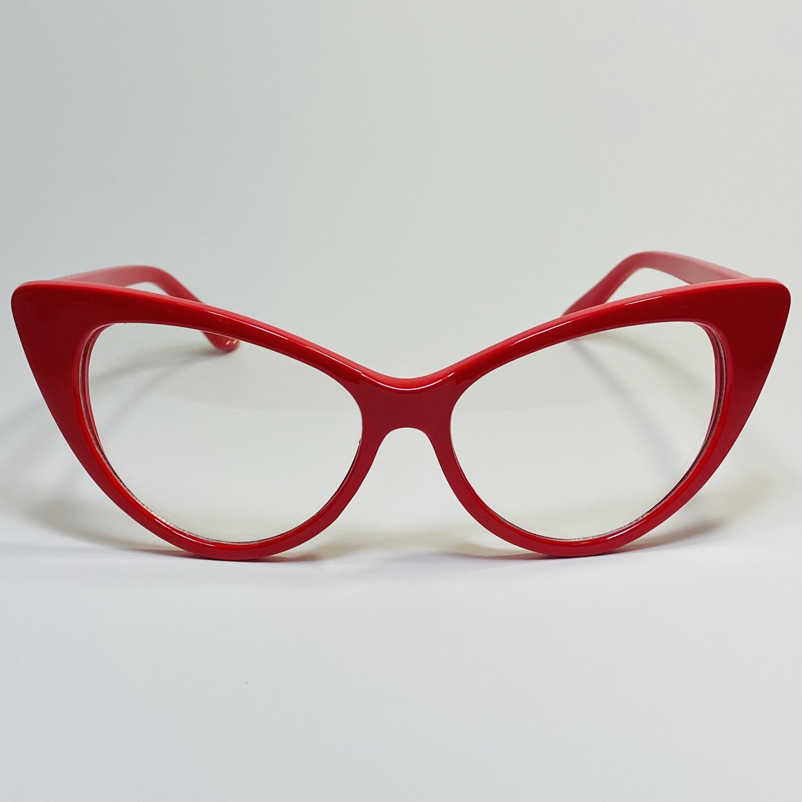 Round Cat Eye Optics Glasses Frames Women Vintage Transparent Lens Gla –  Cinily