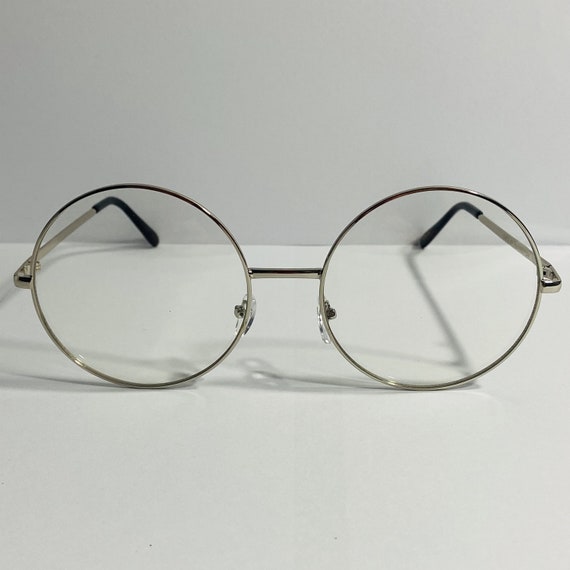 6021 Oversize Round Clear Lens Glasses Etsy