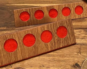 African Walnut Coin Display Stand - Metal Detecting Finds