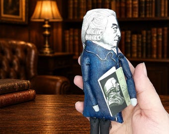 Adam Smith-figur | Handgjord skotsk ekonom-gåva | Dekoration i politisk ekonomi