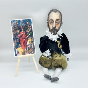 El Greco Collectible Doll with Easel: Spanish Renaissance Artist