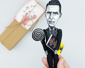 Rod Serling – Handmade Writer & Television Creator Figurine | Classic TV History Décor
