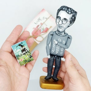 Roberto Bolano Collectible Figurine: Handmade Literary Gift