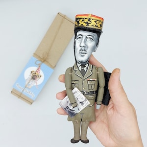 Charles de Gaulle figure, President of France, French military officer, statesman - History teacher gift -  France history - World War Ii