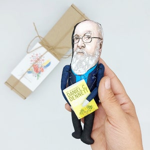 Daniel Dennett American philosopher, writer, scientist - philosophy of science - Atheism, evolution - science gift - Collectible doll