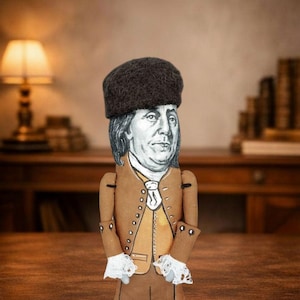 Benjamin Franklin – ręcznie robiona figurka Ojca Założyciela | Wynalazca i myśliciel