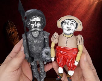 Don Quixote and Sancho Panza – Handmade Literary Figures | Classic Spanish Literature
