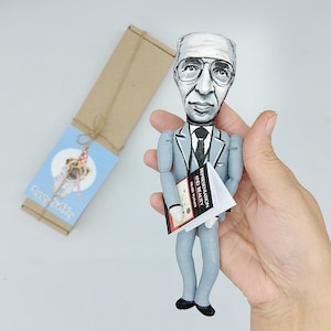 Hilary Putnam American philosopher, mathematician, computer scientist - externalism - Gifts for Philosophy Lovers - Collectible doll