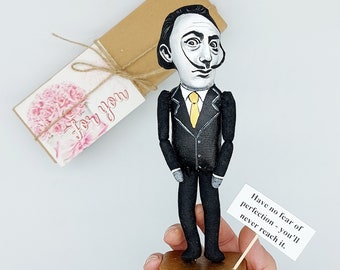 Salvador Dali figurine famous painter surrealist - Art teacher gift