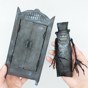 Babadook in the Wardrobe, haunted house decoration, horror doll, Gothic Halloween
