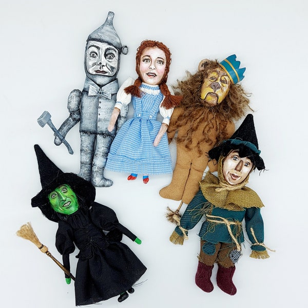 SET Return to Oz handmade miniature dolls ( 7 inches )