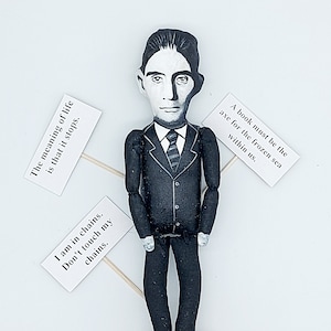 Franz Kafka figurine: Literary Gift, Bookshelf Decor