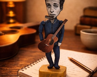 Muñeco músico Bob Dylan - regalo de música folk