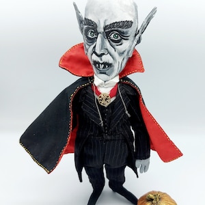 Vampire doll handmade, scary Halloween decoration - MADE TO ORDER