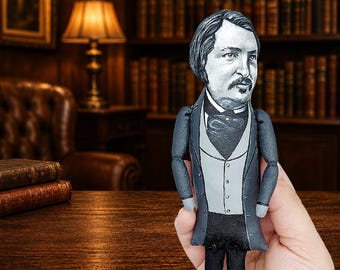 Honoré de Balzac – Handgefertigte Schriftsteller- und Literaturrealistenfigur | Dekoration für französische Literatur