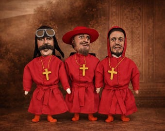 Figurine dell'Inquisizione spagnola dei Monty Python - Bambole comiche britanniche fatte a mano