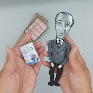 Jorge Luis Borges Argentine short-story writer, essayist, poet - philosophical World Literature - Collectible doll - Readers gift