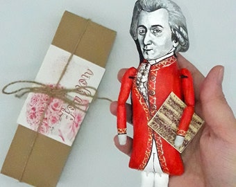 Wolfgang Amadeus Mozart – Handmade Composer Figurine | Classical Music History Décor