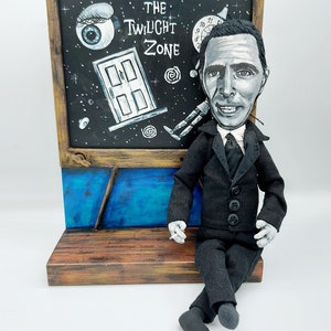 Rod Serling diorama wall handing, The Twilight Zone art objects - Made to order