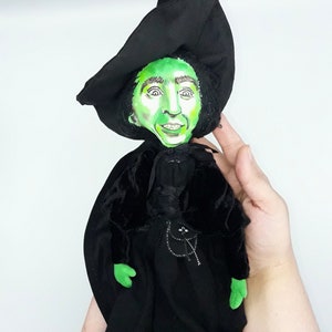 Handmade Witch doll, Return to Oz character ( 12 inches ) Halloween witch doll  - Ready for shipment