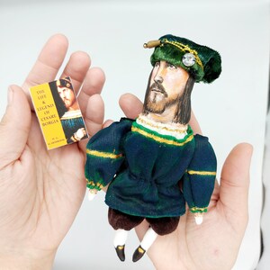 Cesare Borgia Italian ex-cardinal and condottiero - Italian history - Aragonese  - collectible miniature doll - Made to order