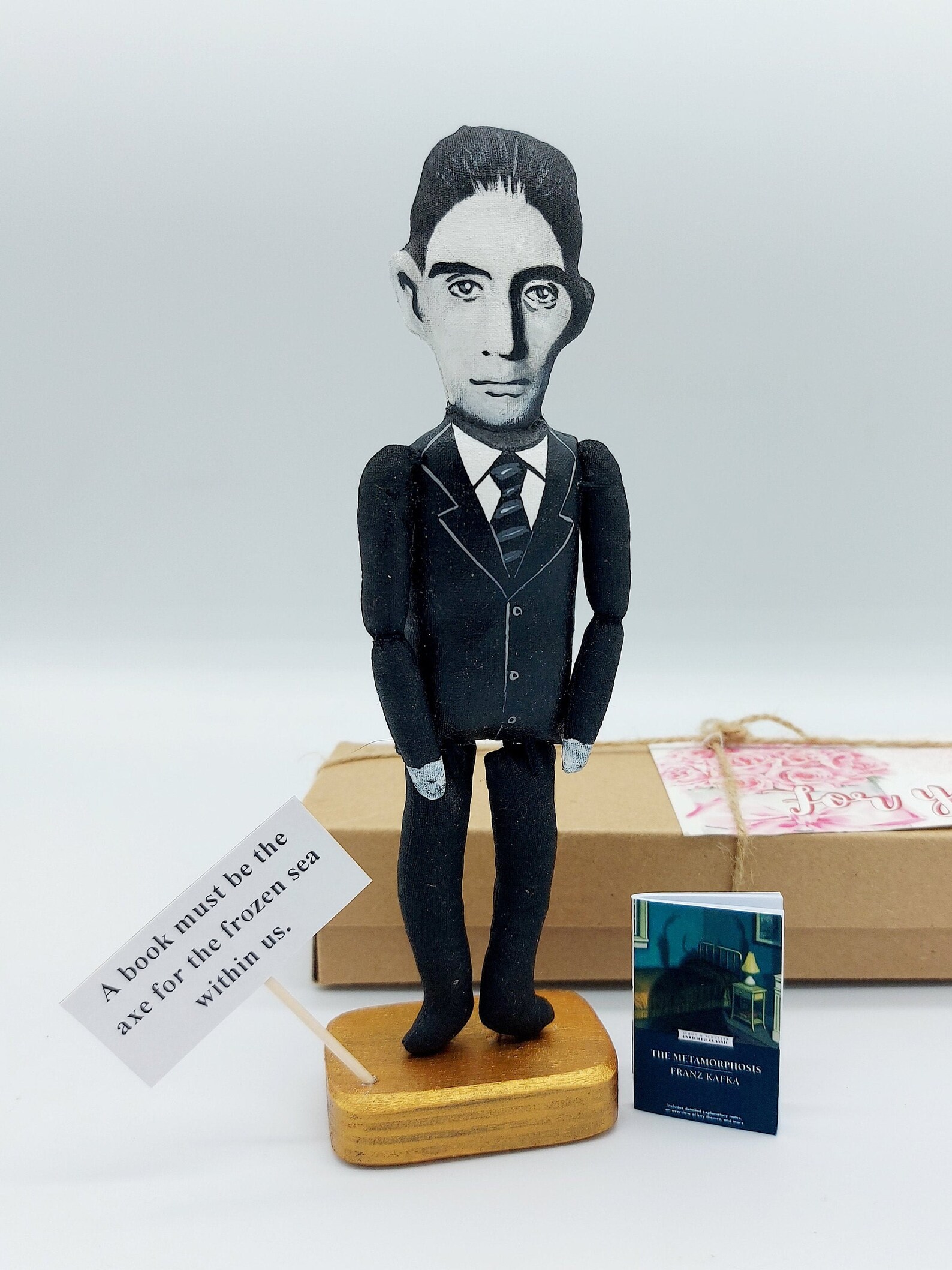 Franz Kafka figure novelist short-story writer bookshelf | Etsy