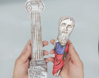 プラトン 高品質古代ギリシャ哲学者胸像 - 大理石複合装飾 - 学者や